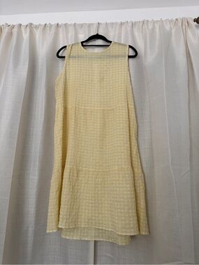 Chloe + Rene Yellow Midi Gingham Dressing